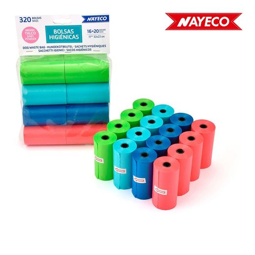 Sachets Hygiéniques au Talc Aroma 16 Rouleaux de 20 Sachets