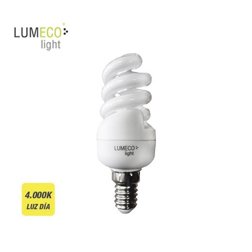 ampoule spirale basse consommation 11w 4.000k lumière du jour e14 lumeco
