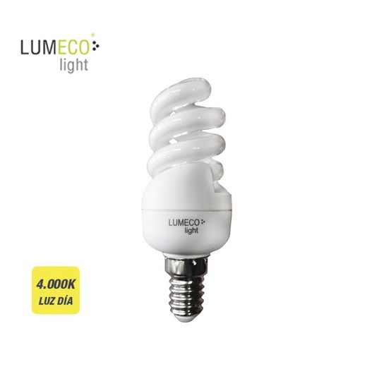 ampoule spirale basse consommation 15w 4.000k lumière du jour e14 lumeco