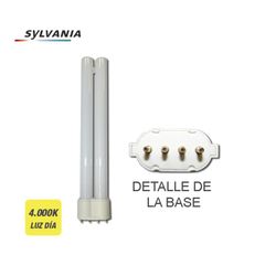 Lâmpada de baixo consumo pl-s 9w 840k soquete de luz do dia 2g7 4 pinos "sylvania"