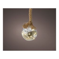 Bombilla Cristal 40 Microleds Con Cuerda Luz Blanco Calido 40 Lm Ø20x80cm