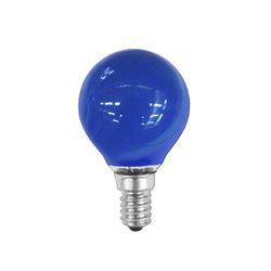 lâmpada esférica e14 25w 220 / 240v azul