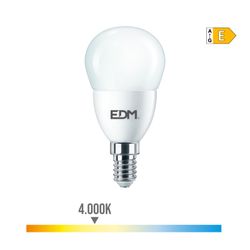 Lâmpada Esférica E14 7w 806 Lm 4000k Luz Natural Ø4,8x9,5cm Edm