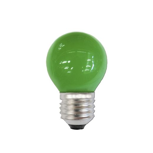 ampoule sphérique e27 25w 220 / 240v verte