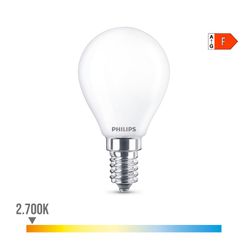 Lâmpada Esférica Led E14 4,3w 470lm 2700k Luz Quente Ø4,5x8,2cm Philips