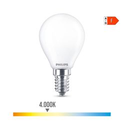 Lâmpada Esférica Led E14 4,3w 470lm 4000k Luz Natural Ø4,5x8,2cm Philips