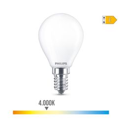 Lâmpada Esférica Led E14 6,5w 806lm 4000k Luz Natural Ø4,5x8cm Philips