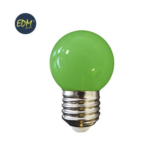 Ampoule sphérique led e27 1,5w 80 lm vert edm