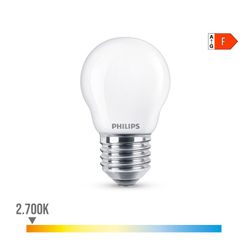 Lâmpada Esférica Led E27 4,3w 470lm 2700k Luz Quente Ø4,5x8,2cm Philips