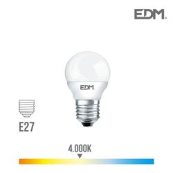 ampoule sphérique led e27 5w 400 lm 4000k lumière du jour edm