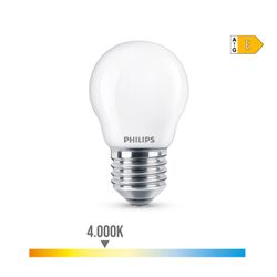 Lâmpada Led Esférica E27 6,5w 806lm 4000k Luz Natural Ø4,5x7,8cm Philips