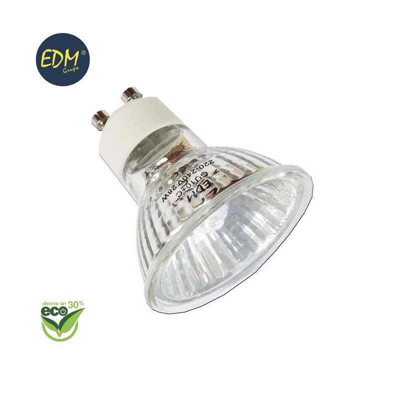 ampoule halogène dichroïque gu10 économiseur d'énergie 220-240v 40w (equ.  50w) edm — Gardenshop