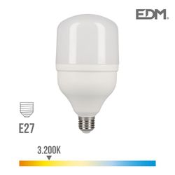 Lâmpada led industrial e27 30w 2400 lm 3200k edm luz quente