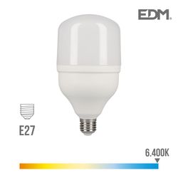 Lâmpada led industrial e27 40w 3200 lm 6400k luz fria edm