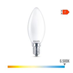 Lâmpada Vela Led E14 4,3w 470lm 6500k Luz Fria Ø3,5x9,7cm. Philips