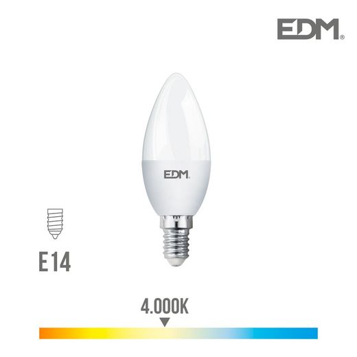 ampoule led bougie e14 5w 400 lm 4000k lumière du jour edm
