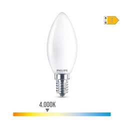 Lâmpada Vela Led E14 6,5w 806lm 4000k Luz Diurna Ø3,5x9,7cm. Philips