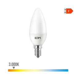 Lâmpada Vela Led E14 8w 806 Lm 3000k Luz Quente Ø3,8x11,4cm Edm