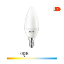 Lâmpada Vela Led E14 8w 806 Lm 4000k Luz Diurna Ø3,8x11,4cm Edm