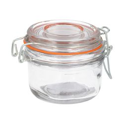 Frasco de vidro hermético 125ml 7cmx6cm