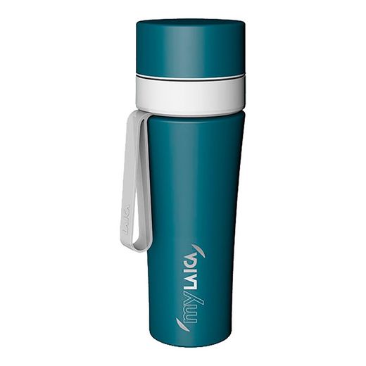 Bouteille avec filtre à eau Mylaica 0,55 l en acier peint en vert Br70a Laica