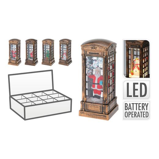 Cabine Téléphonique De Noël Avec Led