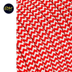 cabo tubular 2x0,75mm 25mts ralado branco vermelho euro / mts