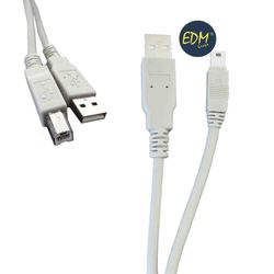 cabo usb tipo a macho para conexão usb tipo b macho 1,80 m edm