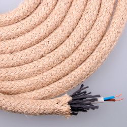 Cable yute redondo 2x0.75mm ø14mm euro/mts