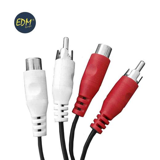 Cabos 2 rca macho-2 rca fêmea 1,5m edm
