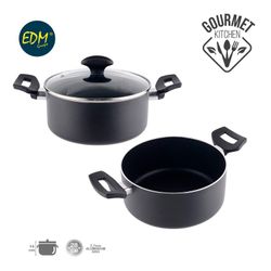 panela antiaderente - "linha básica" - tecnologia whitford - ø28cm - edm