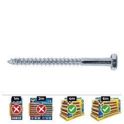 Caixa de 100 Unidades Parafuso Sextavado. Din/Ref 571 8x100 Zeal Zincado