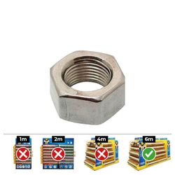 Caixa de 100 Unidades Porca Hexagonal Din/Ref 934 12 Celo Zincado.