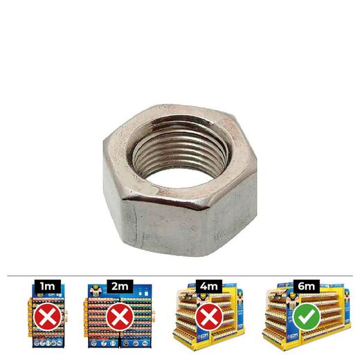 Boîte de 100 unités Écrou Hexagonal Din/Ref 934 12 Celo Zingué.