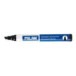 Caixa de 12 marcadores permanentes Milan Black Chisel Tip