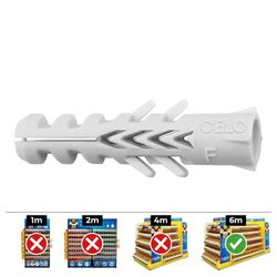 Caixa de 25 Unidades Nylon Taco 12 F Din/Ref F Celo.