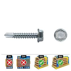 Caixa de 250 Unidades Broca Hexagonal Din/Ref 7504k 4,8x38 Zinco. Zelo