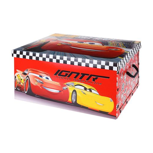 caja almacenaje infantil de carton modelo cars