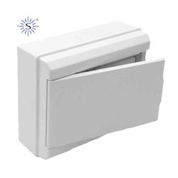 Caja con tapa para distribucion 1 a 4 icp + 8 elementos blanco 227x188x55mm solera