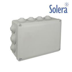 Caixa quadrada impermeável 220x170x80mm com parafusos Solera (encolhível) Y686