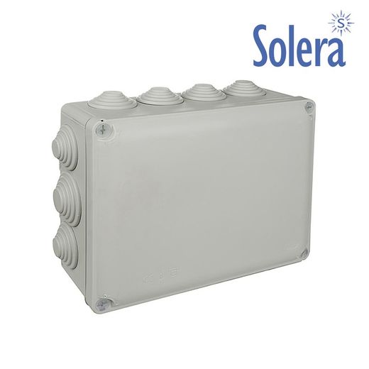 Caixa quadrada impermeável 220x170x80mm com parafusos Solera (encolhível) Y686