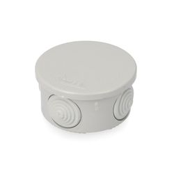 Diâmetro da caixa redonda estanque 70x40 envolto em plástico retrátil