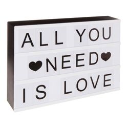 Caixa de Mensagem com Cores RGB Luminosas 30x22x4,5cm