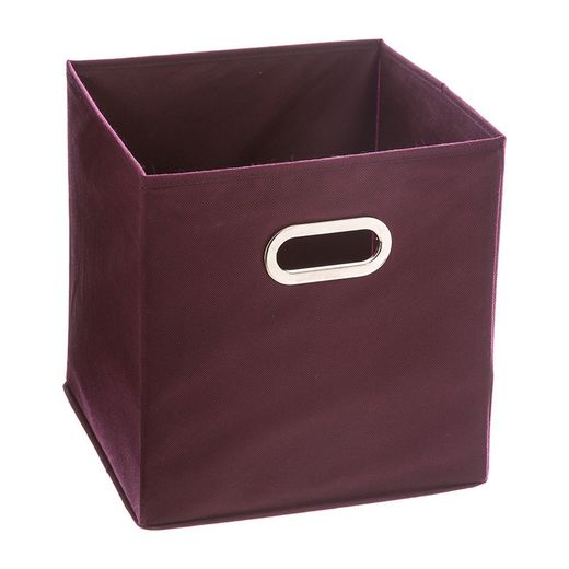 Caixa organizadora roxa para prateleiras 31x31cm