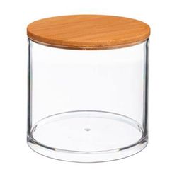 Box de banheiro redonda de bambu coleção 'Selena'