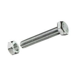 Caixa S 2 Unidades Parafuso Sextavado Táxi Métrico + Porca Zinco M10x40mm Fadix