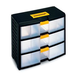 Gaveta de 3 gavetas com fecho 39,1x19,7x33,4cm