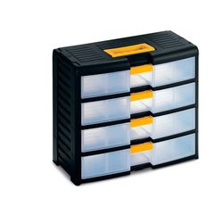 4 gavetas de armazenamento com fecho 39,1x19,7x33,4cm