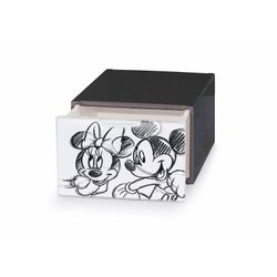 Cômoda de plástico mickey e minnie 15,5x21x10,5cm
