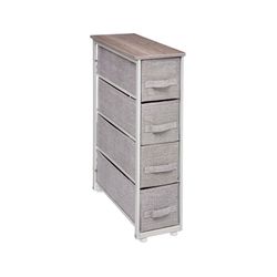 Cômoda estreita cinza claro 73,5x48x20cm